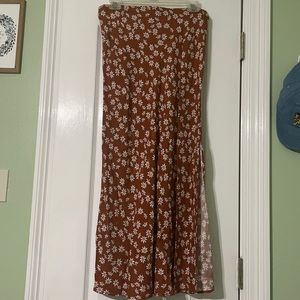 LOFT Floral Midi Skirt